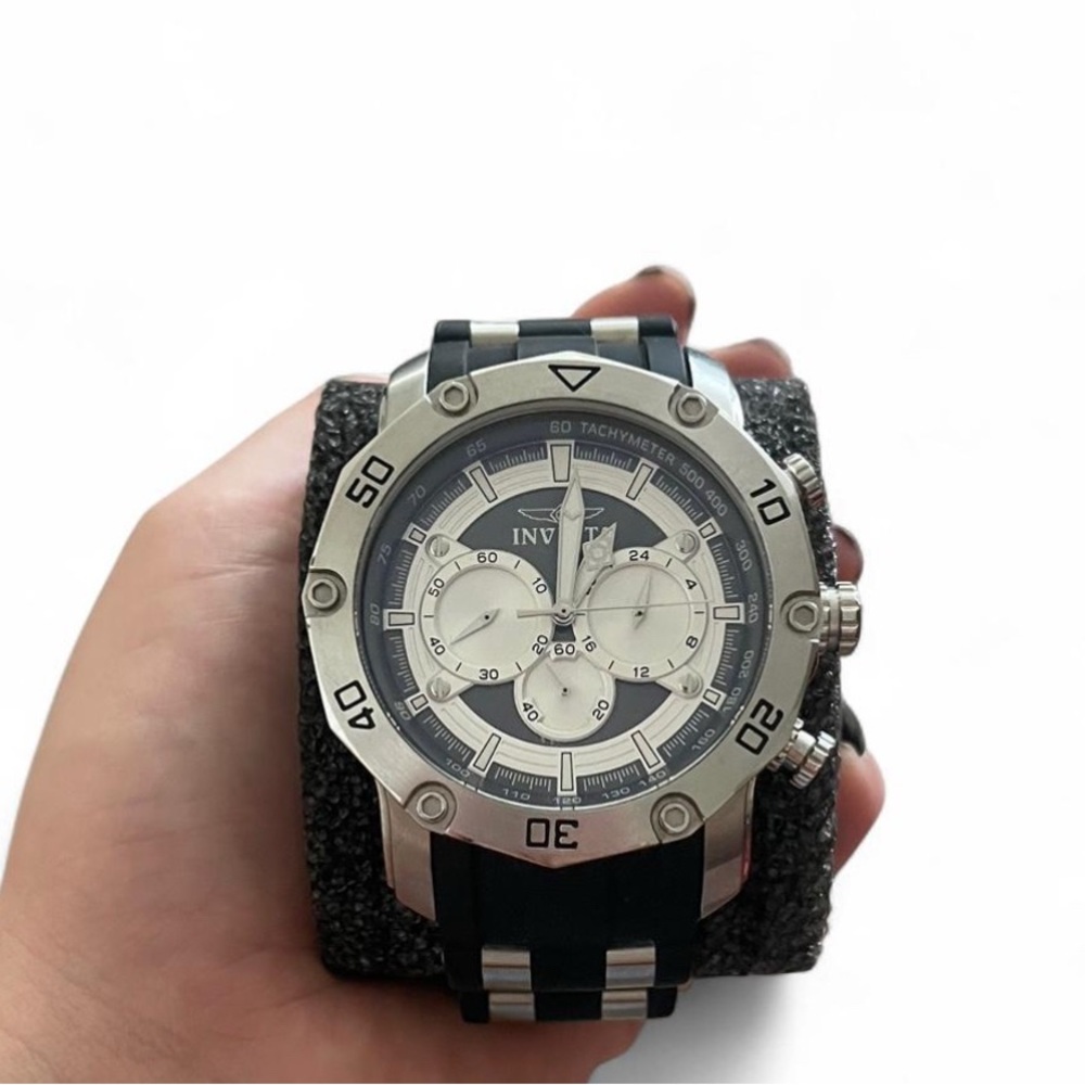 Invicta Black and Silver Dive Watch